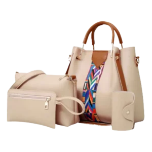 Capri 4-Piece Beige Handbag Set for Women