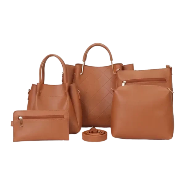 Fabulous 5 Brown Handbag Set for Women Fabulous 5 Brown Handbag Set for Women