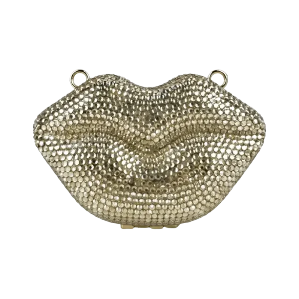 Glided Kiss Gold Lip-Shaped Clutch for Women Glided Kiss Gold Lip-Shaped Clutch for Women